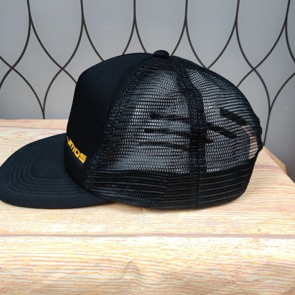 Lumos mens trucker hat adjustable snapback mesh baseball black retro cap sz OS - Picture 9 of 9